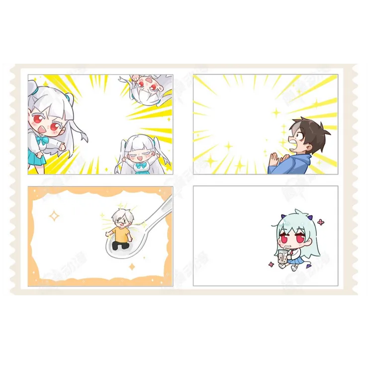 圆桌动漫   旅游美食书签透卡  一套