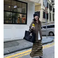 白巧布郎尼~慵懒中长款毛衣开衫