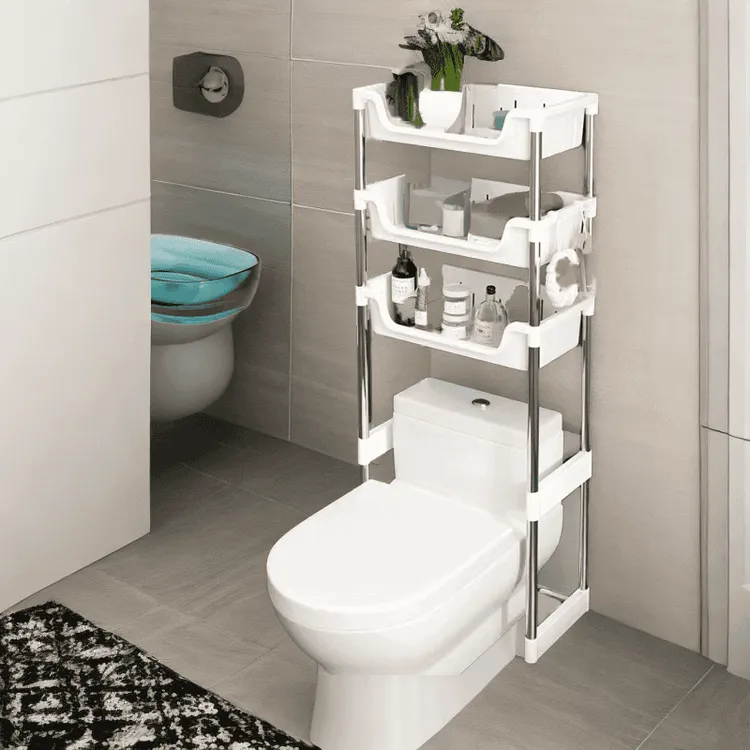 卫生间专用加厚马桶架家用落地式马桶上方置物架浴室多功能置物架