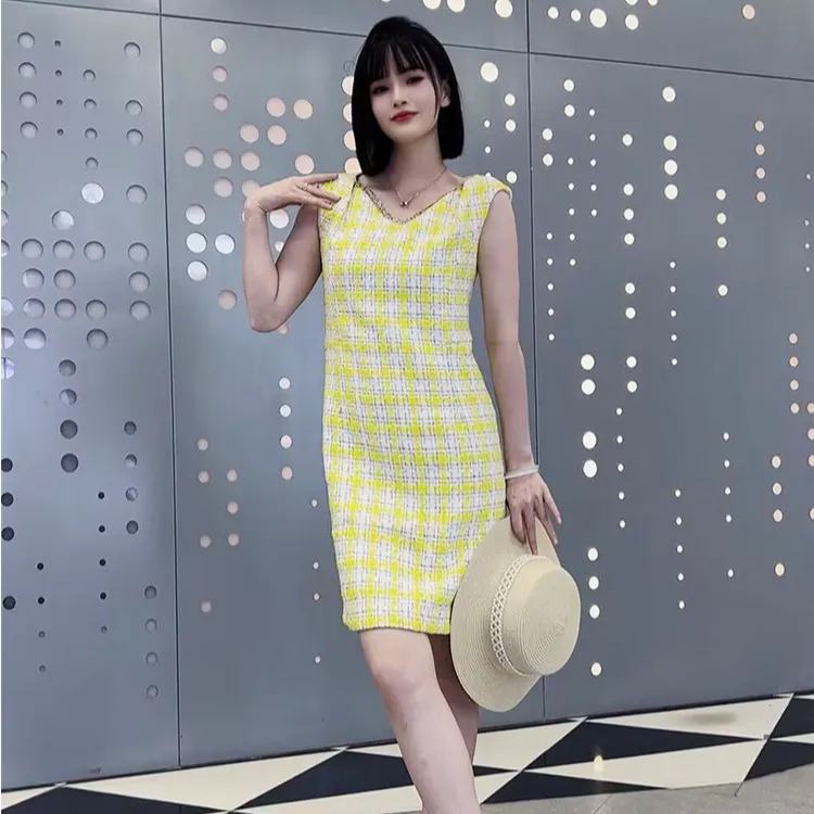 气质女人小香风连衣裙时尚显瘦夏季春秋