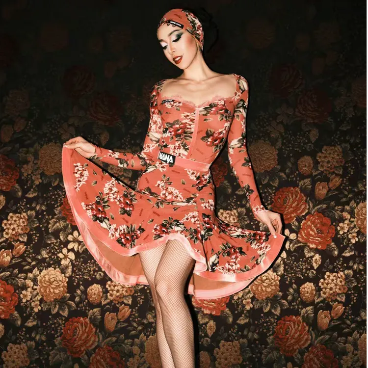 NANA桃夭挂指上衣鱼尾半裙分体套装