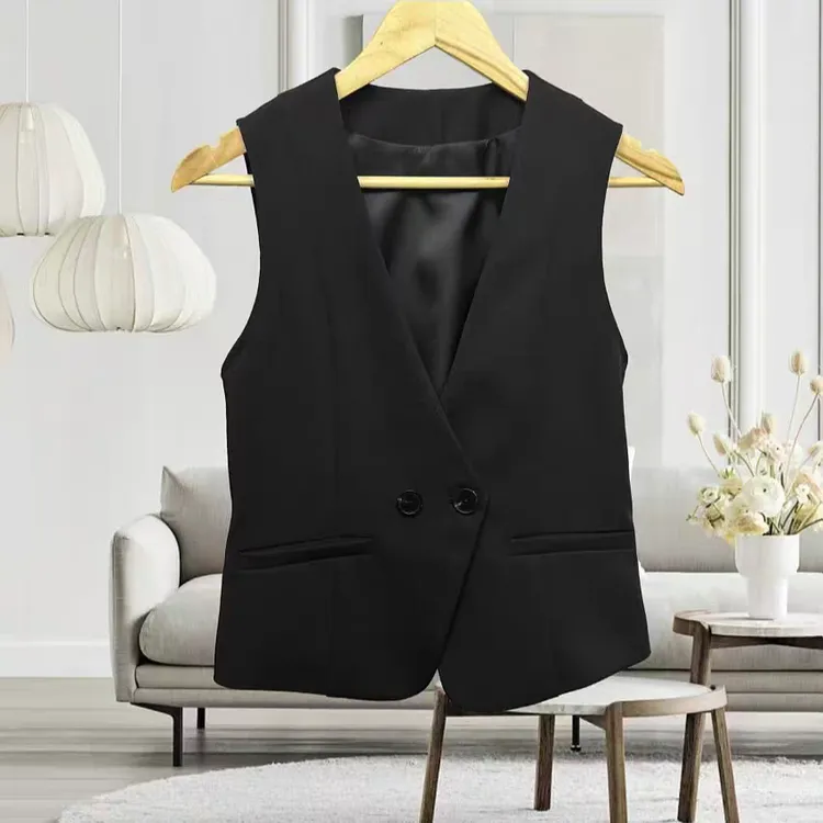 小西装马甲女春秋外套时尚洋气2025春秋款短款背心外搭设计马甲