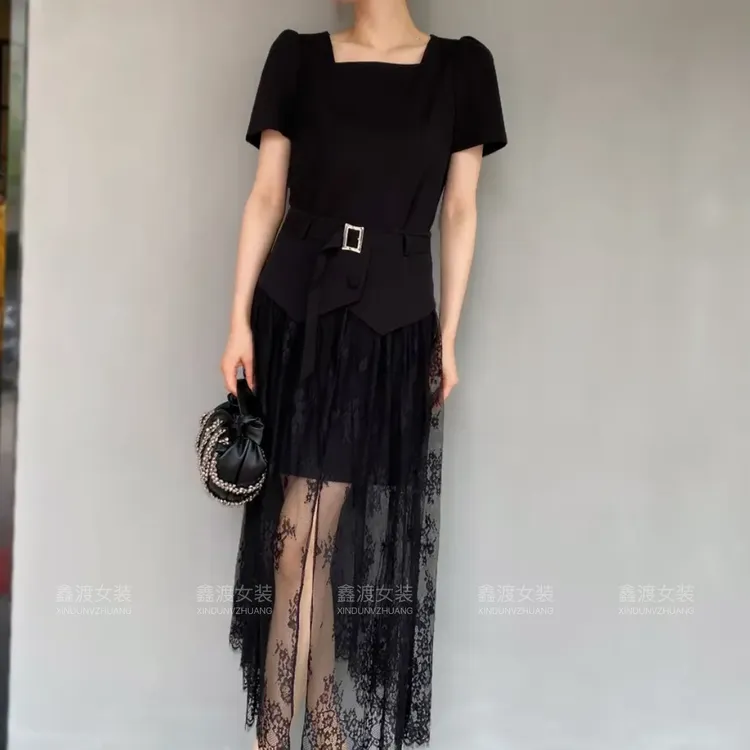 2025春夏新款时尚显瘦气质女士网红洋气两件套百搭款D5239