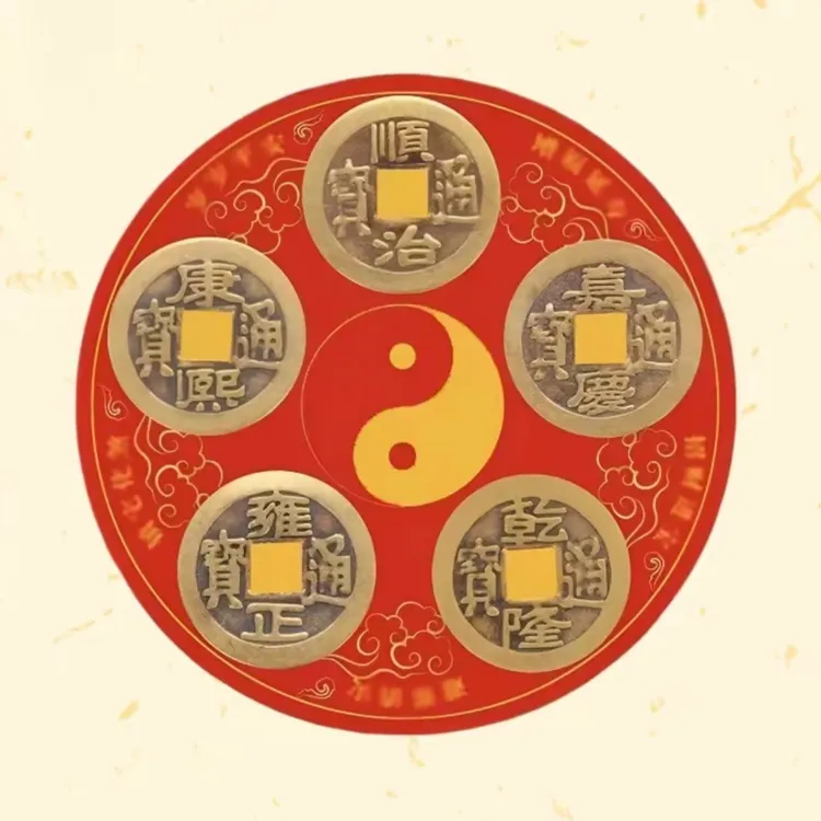 【老师推荐】冰箱专用五帝钱冰箱贴