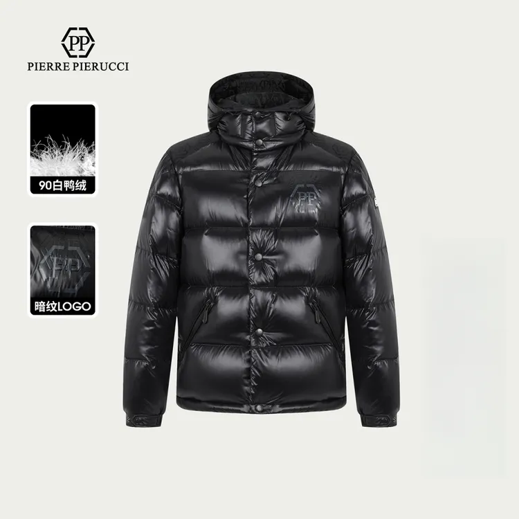 PP PIERRE PIERUCCI2025冬季新款男士亮面保暖羽绒服881F425978