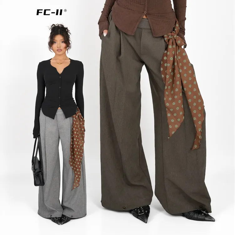 【Fcii】中性慵懒宽松直筒男女西裤H4K2772