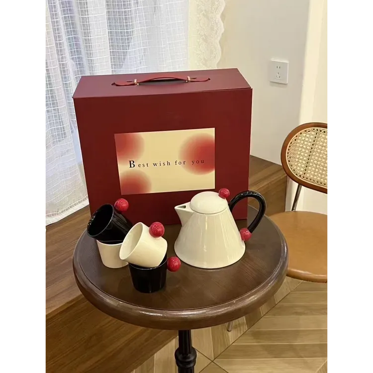 珠珠概念水具套装一壶四杯轻奢高档礼盒装