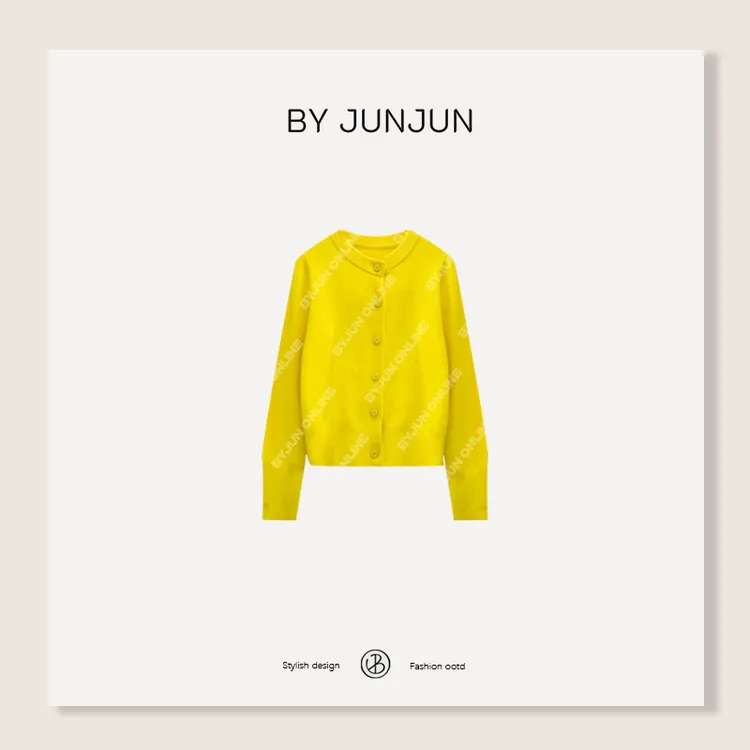 BYJUNJUN【柠檬】开衫秋冬必备休闲百搭针织衫