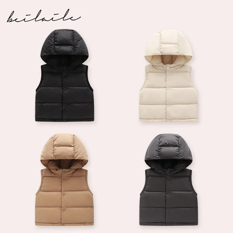 【连帽三防羽绒马甲 小洛妈咪】婴儿童羽绒宝宝背心拜年秋冬马甲kk