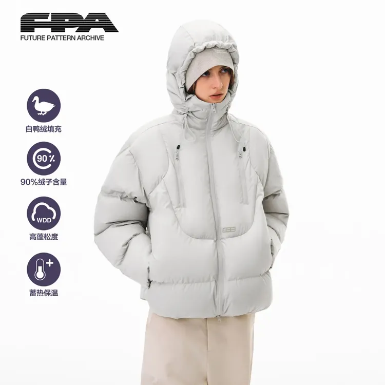 FPA双拉立体短款秋冬季羽绒服男女同款爆款2025新款正品保暖外套