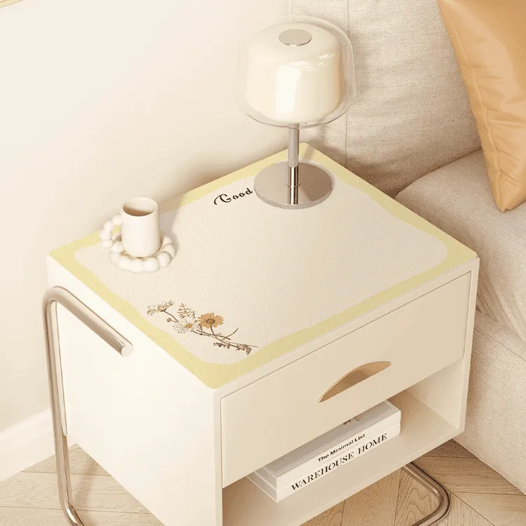 可爱INS清新PVC皮革床头柜垫卧室防尘防水耐脏盖布小台布保护垫