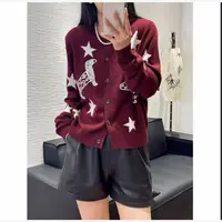 秋冬上新100%山羊绒重工刺绣女式羊绒衫25DAK1178
