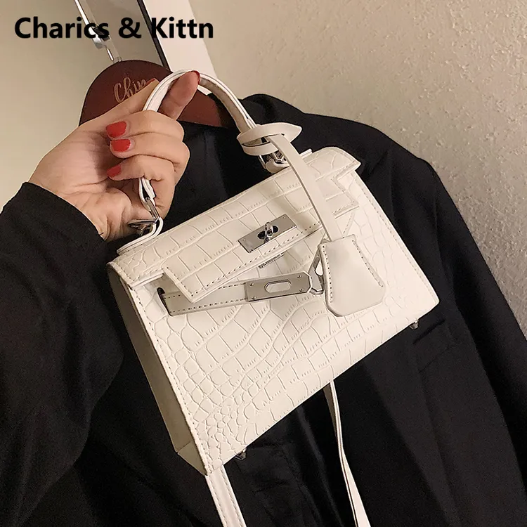 Charics&Kittn包包女2025新款高级感凯莉包真皮手提百搭斜挎小包