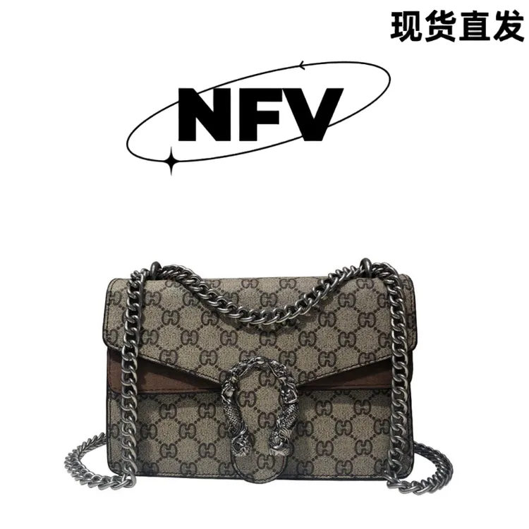 香港品牌老花酒神包女包链条轻奢时尚女2025新款女士女款女式包包