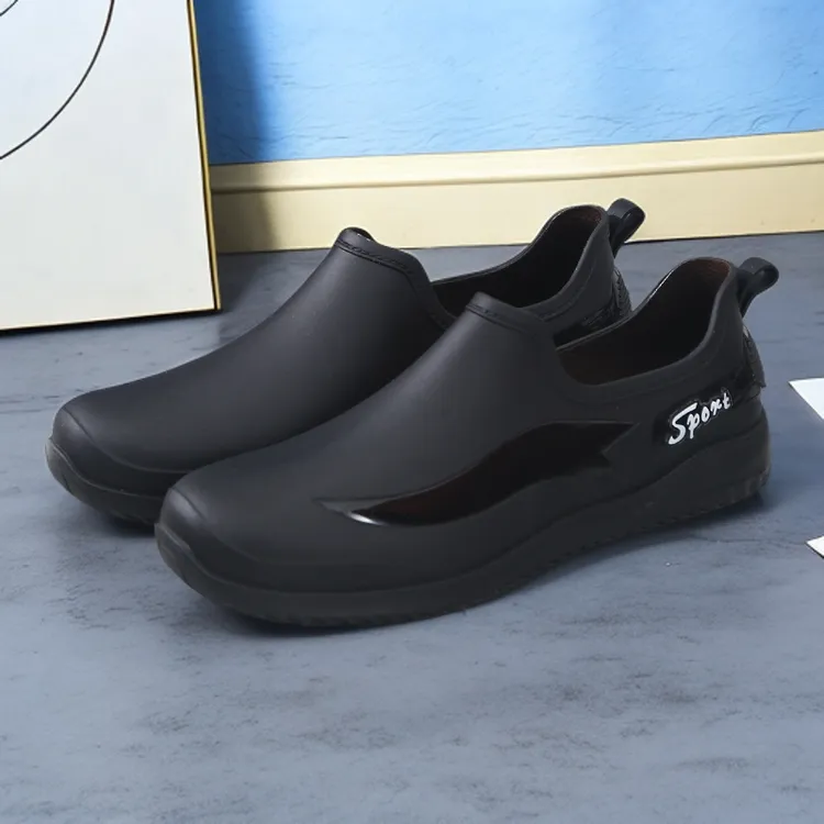 男款低帮防水耐磨防滑冬季水鞋男款雨鞋短筒厨师鞋厨房雨靴防水鞋