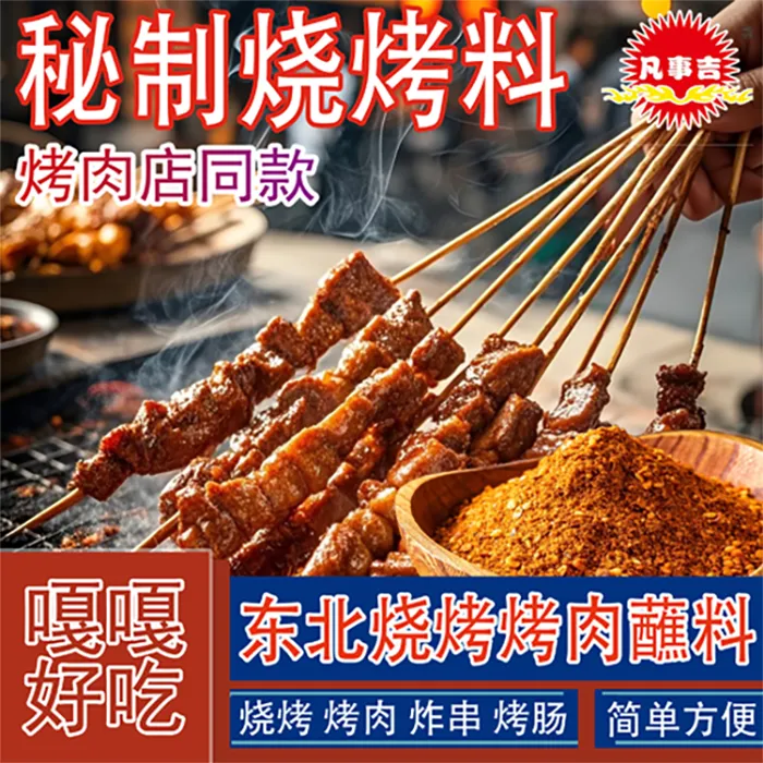 【凡事吉】正宗烤肉烧烤料蘸料250g正宗东北烤肉料韩式/原味/香辣