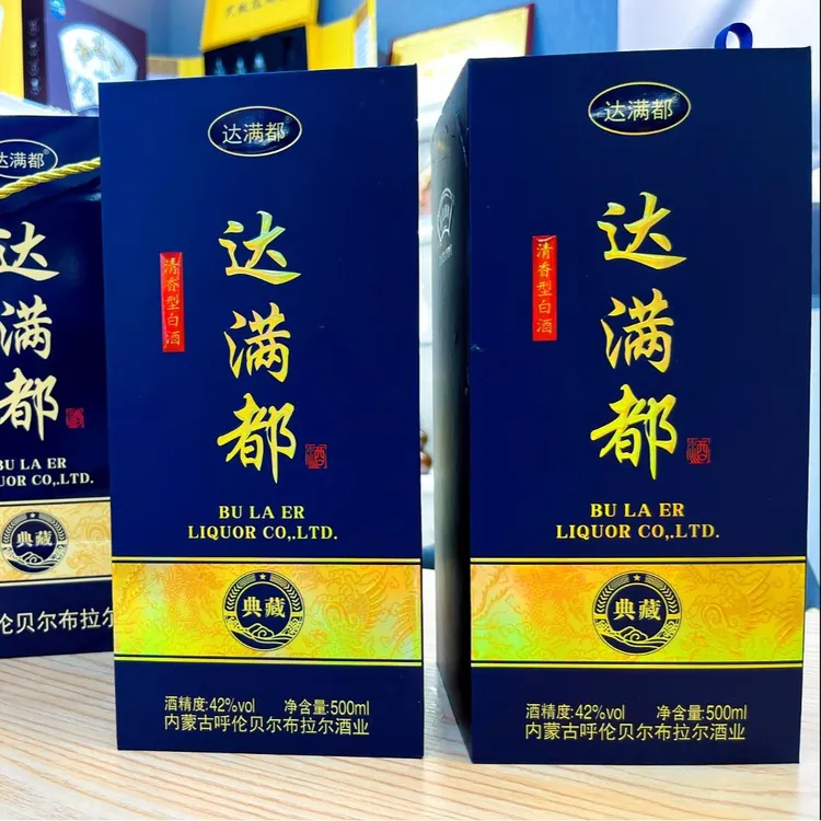 达满都清香型传统工艺纯粮酿造42度白酒礼盒款500ml*6瓶42度500