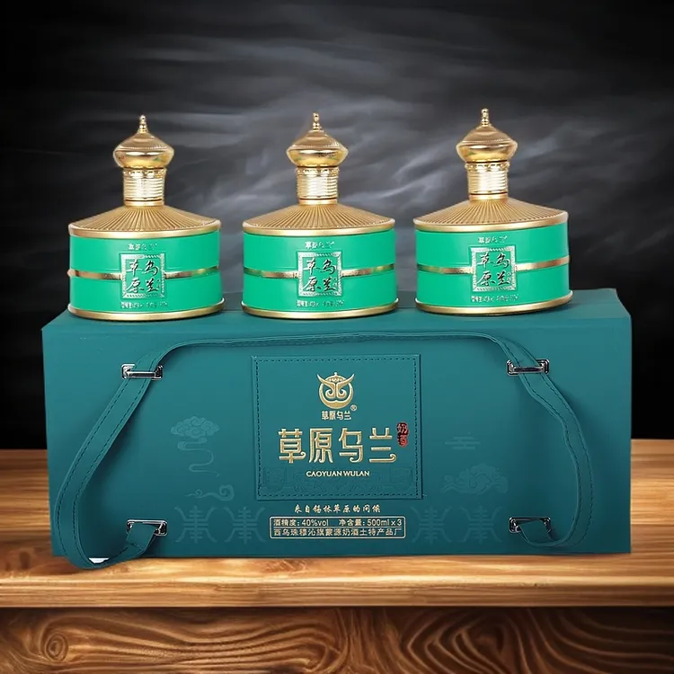 草原乌兰3瓶40度500ml蒸馏型奶酒内蒙古草原特产礼品礼盒酒40.1度