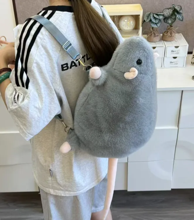 可爱仿真老鼠礼物花枝鼠毛绒玩具包包公仔