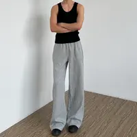 美式复古cleanfit早秋休闲卫裤男女秋季潮牌直筒休闲裤微喇运动裤