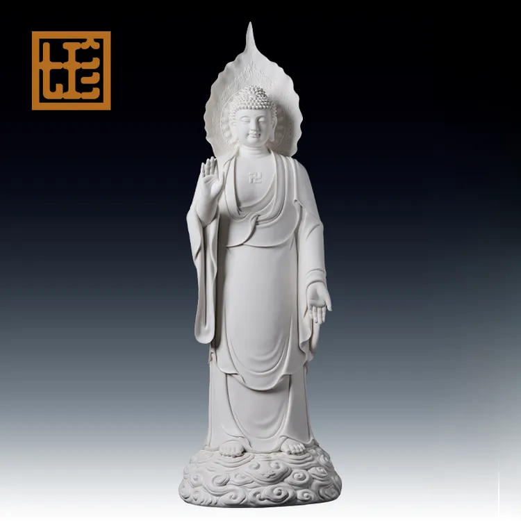 七珍陶瓷如/来瓷像《1米 释迦牟尼立像》林弋新作品家居装饰