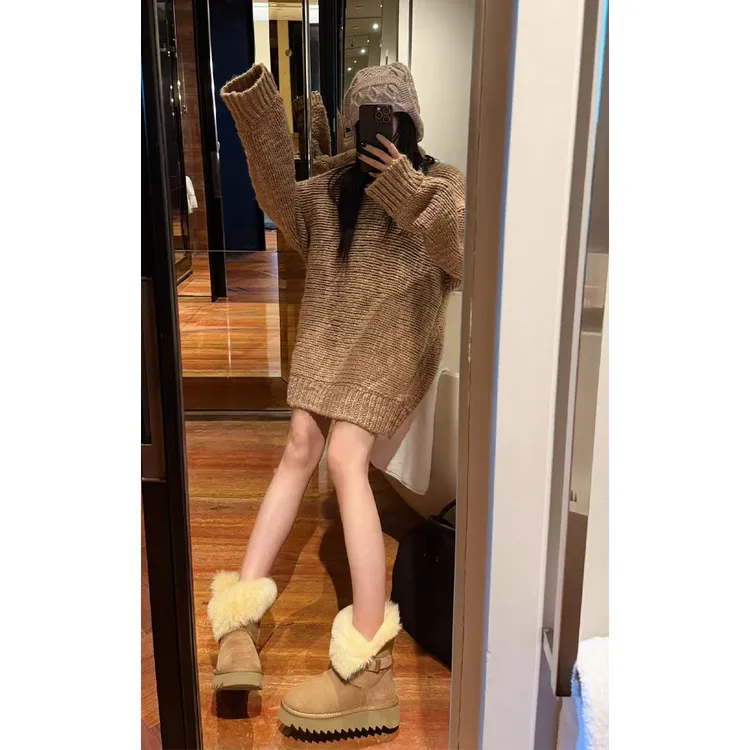 LA CALLA特制大肚纱复古大大大毛衣BL-AX7209