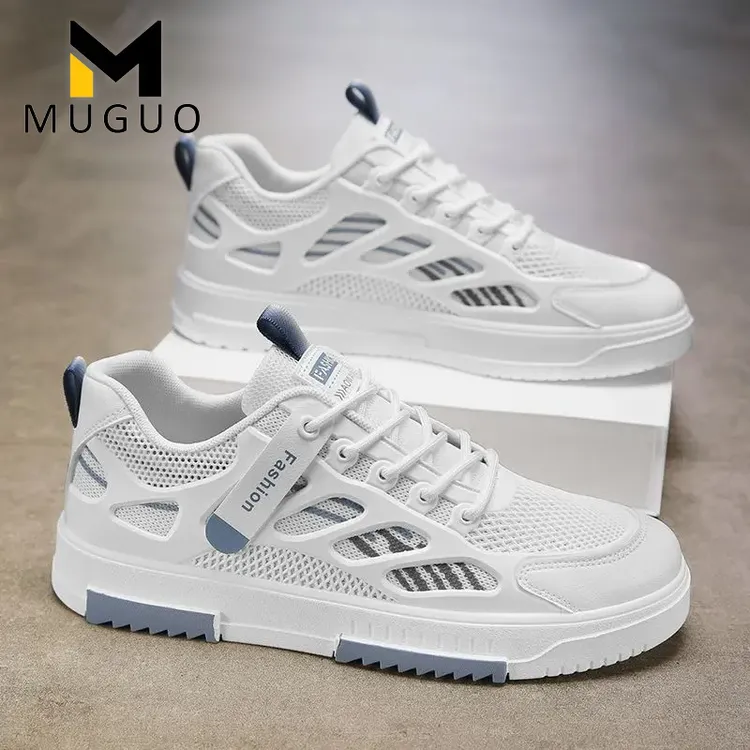 新款夏季爆款透气网面男款潮流百搭运动休闲板鞋男士夏季鞋钓鱼鞋