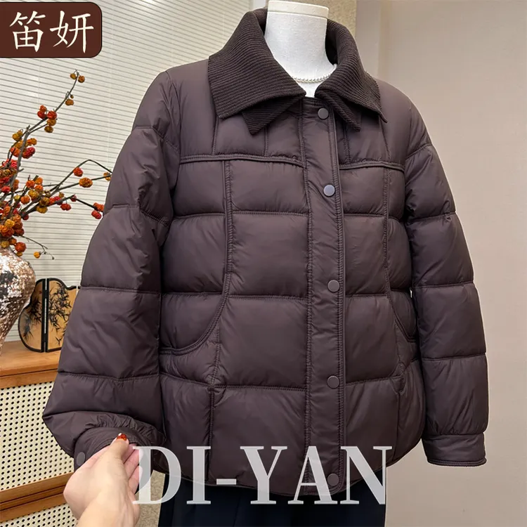 时尚妈妈装轻薄保暖棉服外套冬季新款洋气宽松加厚棉衣中老年棉袄