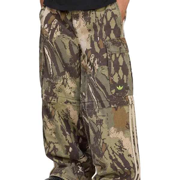 adidas阿迪女装三叶草拼接休闲夏季宽松长裤KD2254