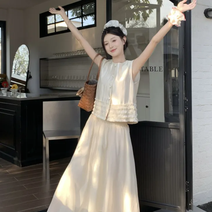 小香风富家财阀千金套装夏季女装高级感小众半身裙气质裙子两件套