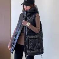 9238男女同款加厚纯色连帽棉马甲