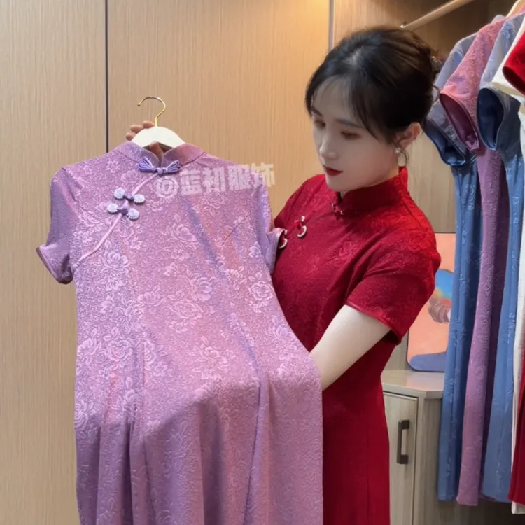 妈妈装改良旗袍连衣裙2025夏季新款复古中国风裙子中长款日常婚宴