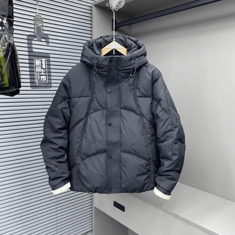 高级感羽绒服男士冬季加厚2025新款潮牌时尚潮流短款连帽冬装外套