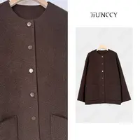 JIUNCCY【御风】绵羊毛羊驼毛混纺120高支毛呢大衣外套 52YDY003