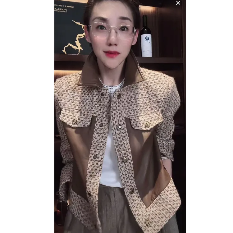 意大利全进口羊毛 拼羊皮 外套  WT0928