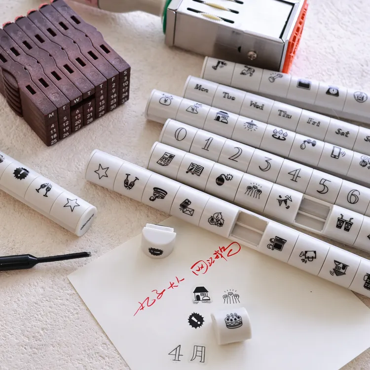 旗牌榫卯拼接手帐可DIY印章万年历印章十联nototo印章