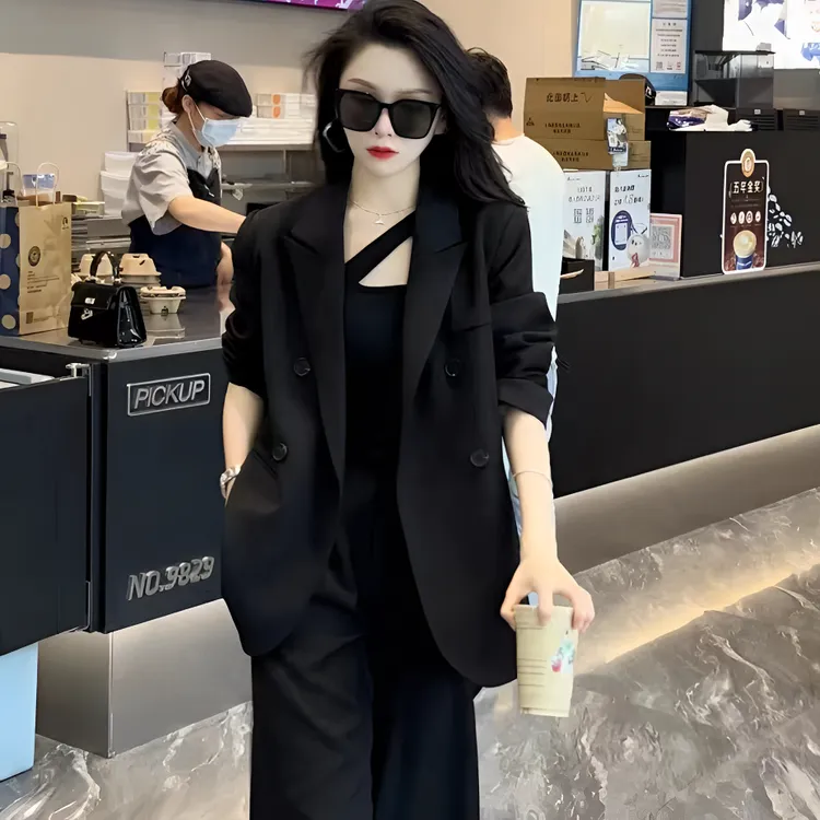 2025秋款外套女士韩版设计感休闲宽松西装百搭显瘦气质小个子穿搭