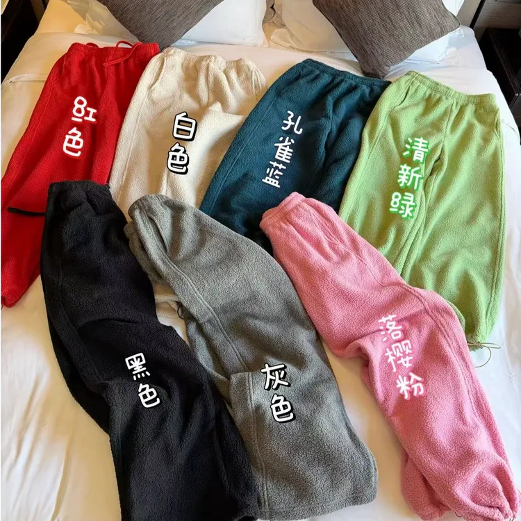 2025年秋冬休闲百搭纯色高腰宽松抽绳休闲裤TZT290734