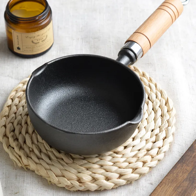 kitchoice铸铁加深煎蛋锅泼油锅做蛋饺神器家用平底锅