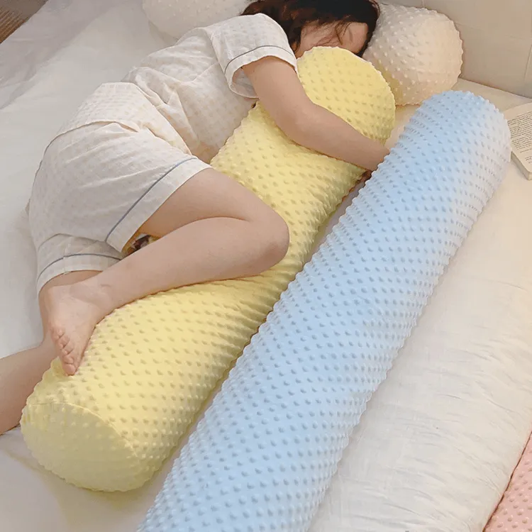 冰豆豆绒毛绒夹腿长条抱枕女生睡觉专用夏季宿舍床上侧睡枕头抱枕
