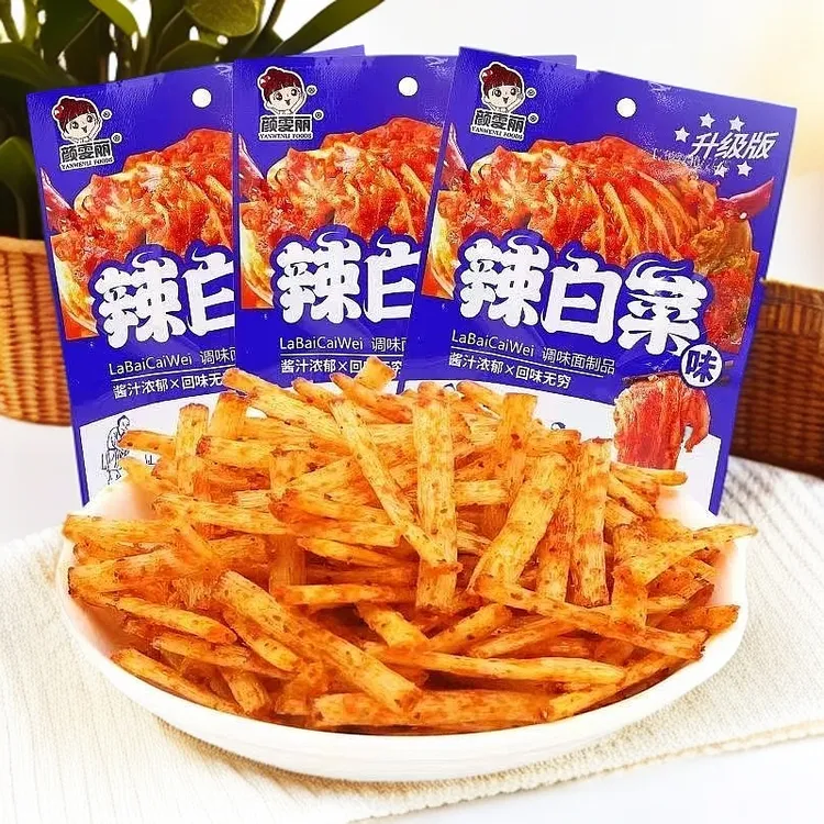 颜雯丽辣白菜童年怀旧香辣麻辣校门口追剧解馋小零食独立包装即食