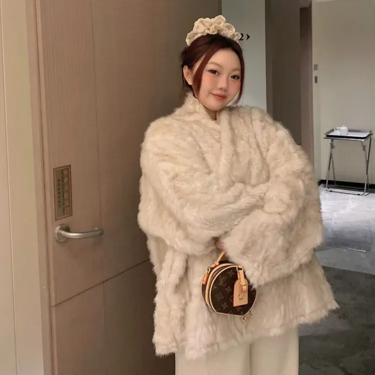 慧芝huizhi 4220 绝美妲己 定制款 蝙蝠袖清冷感富婆慵懒外套