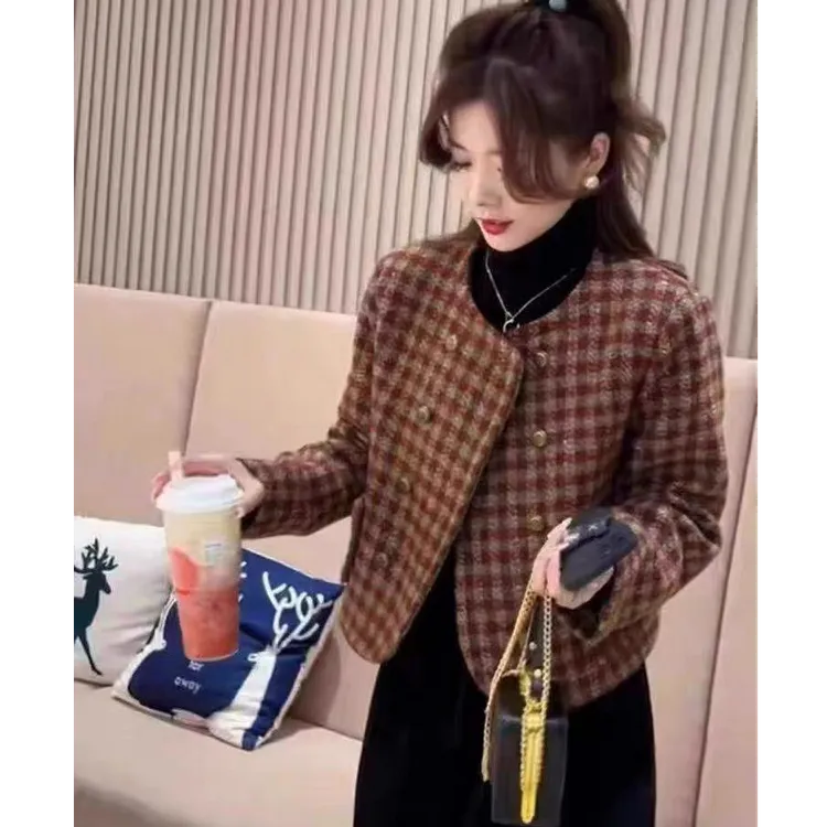 【现货+运费补贴】欧若风法式小香风2025新款春款流行短款减龄上衣