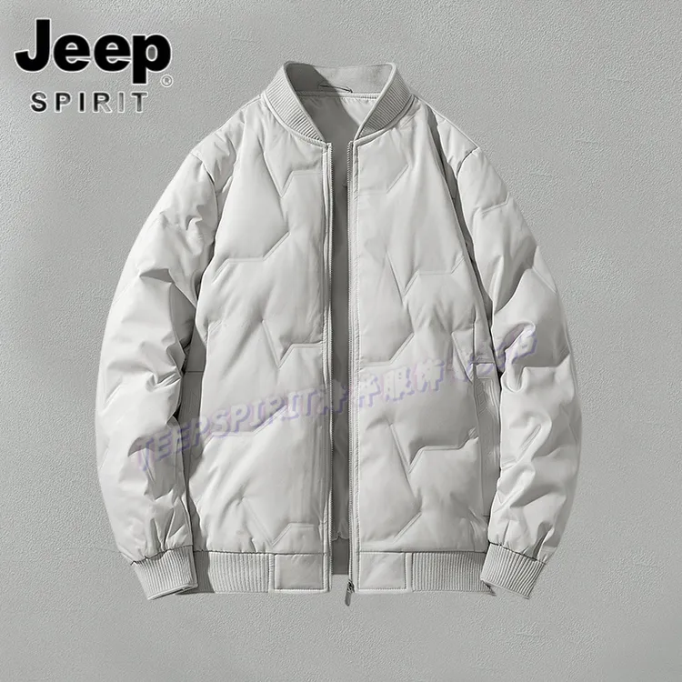 Jeep吉普秋冬季新款羽绒服加厚外套休闲衣男士保暖棒球服时尚男装