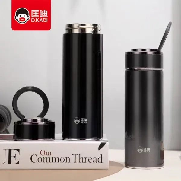 匡迪真空商务家用保温杯男士户外车载大容量便携高档简约茶杯水杯