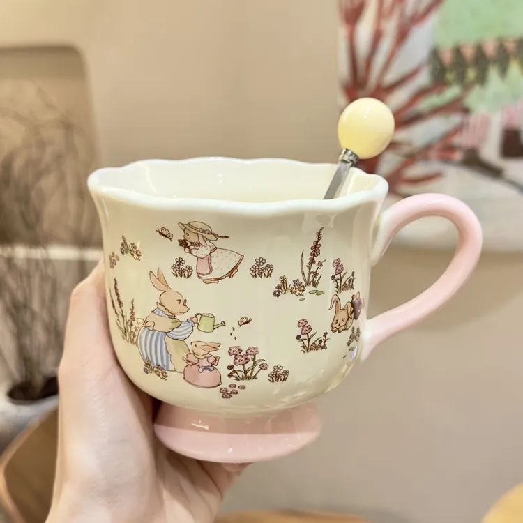 高颜值ins咖啡杯生日礼物少女心陶瓷杯子送女朋友有意义家用礼品