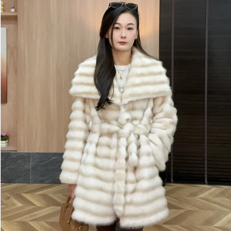 天使之翼3.0龙猫双色琥珀流光中长款腰带风衣外套