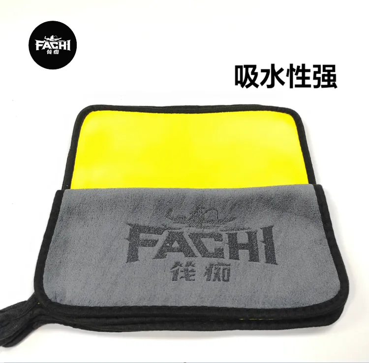 筏痴钓鱼用速干擦手毛巾高档擦竿双面毛巾复古家用加厚吸水性强