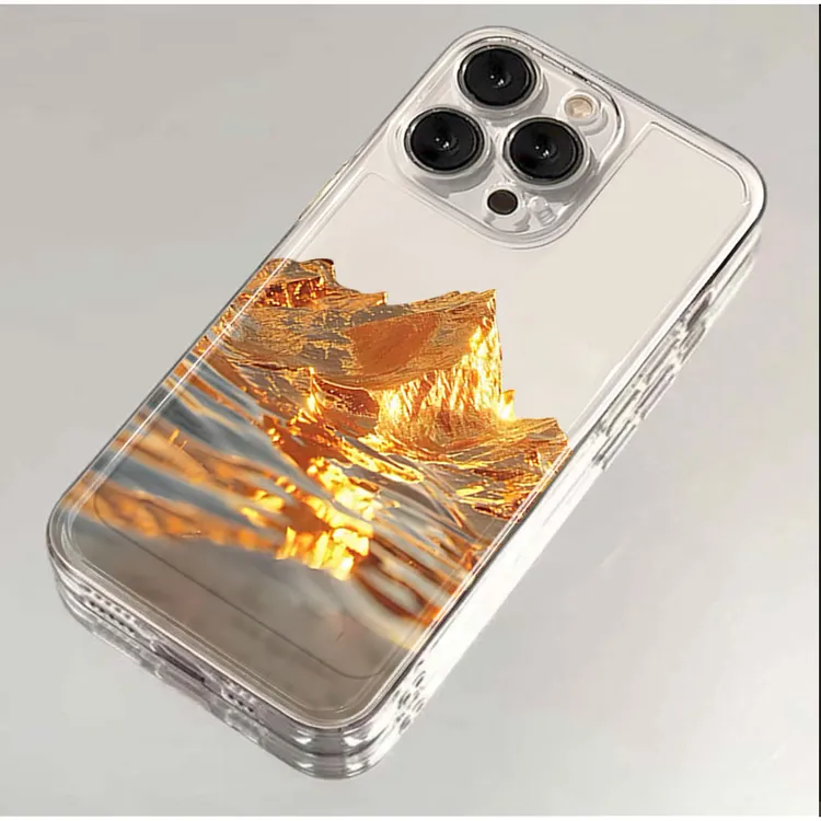 日照金山适用iphone1615卡通手机壳苹果13透明12华为vivo小米oppo