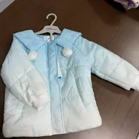 蓝白渐变棉服外套